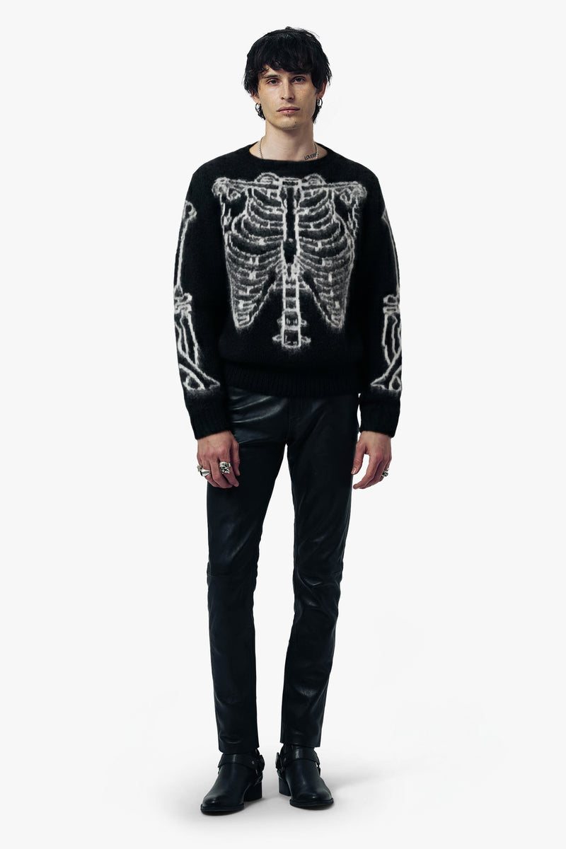 REVERSE SKELETON JUMPER - BLACK