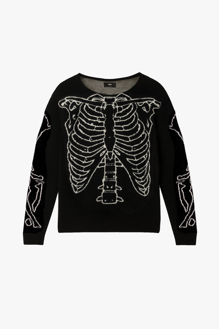 REVERSE SKELETON JUMPER - BLACK - WOMEN