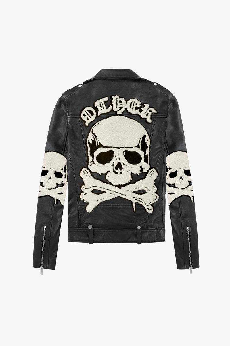 The Skull & Crossbones Patch Deuce Biker Jacket