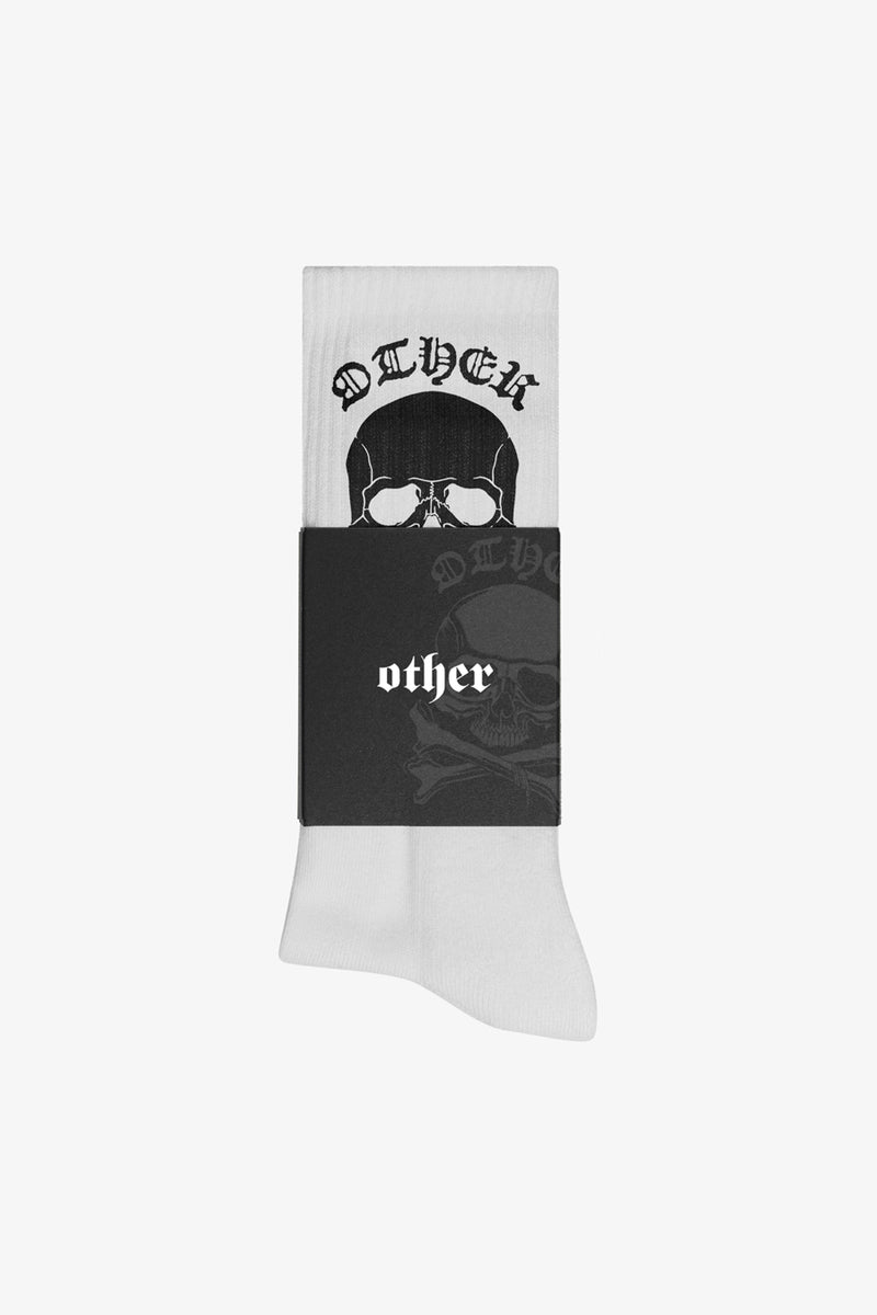 SKULL & CROSSBONES SOCKS  | WHITE