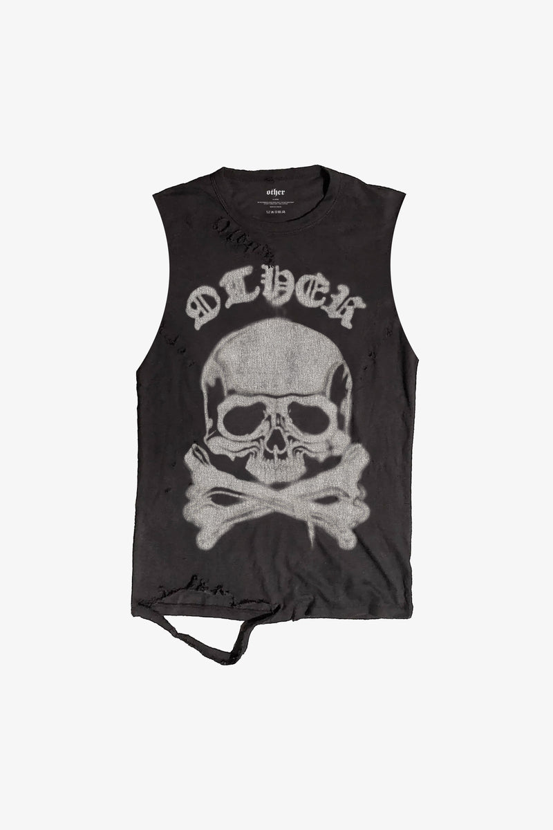 Graffiti Skull & Crossbones Thrasher Tank