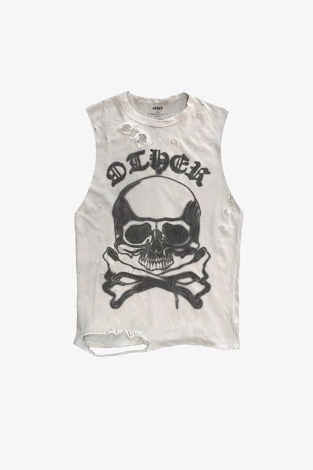 Graffiti Skull & Crossbones Thrasher Tank