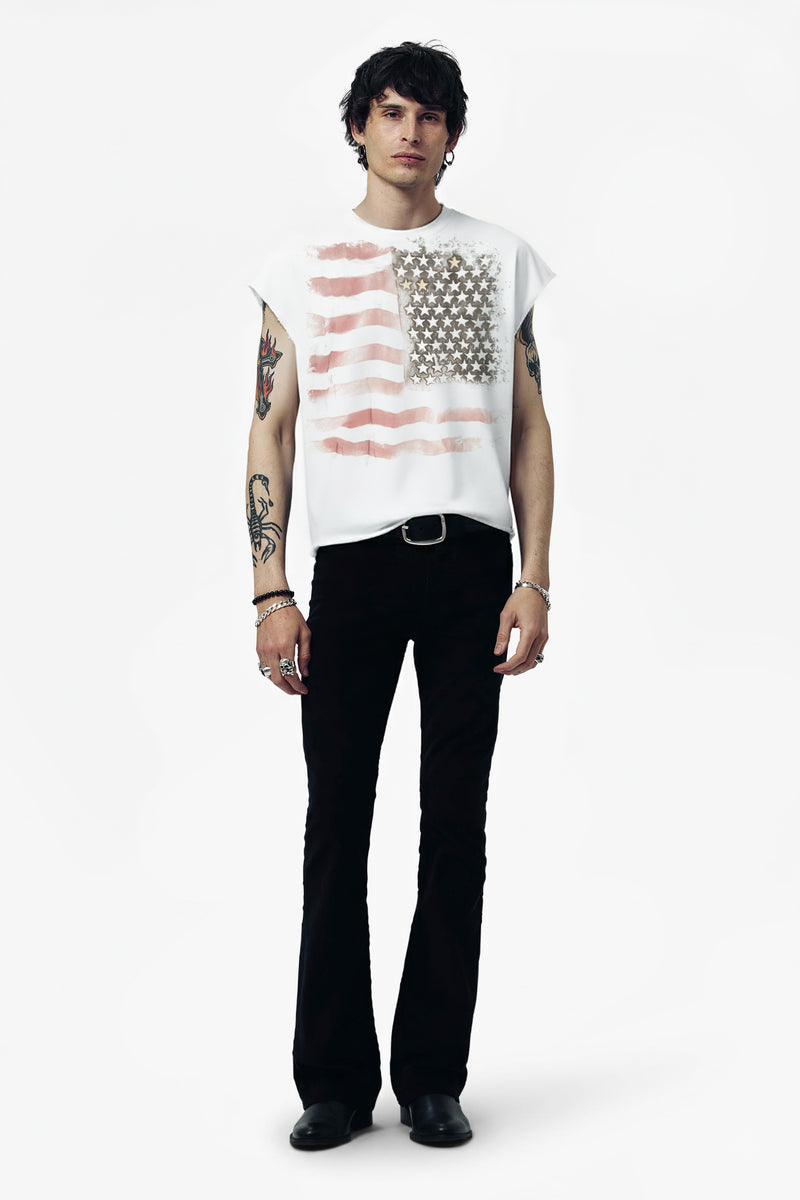 STARS & STRIPES ROCKER TEE - WHITE