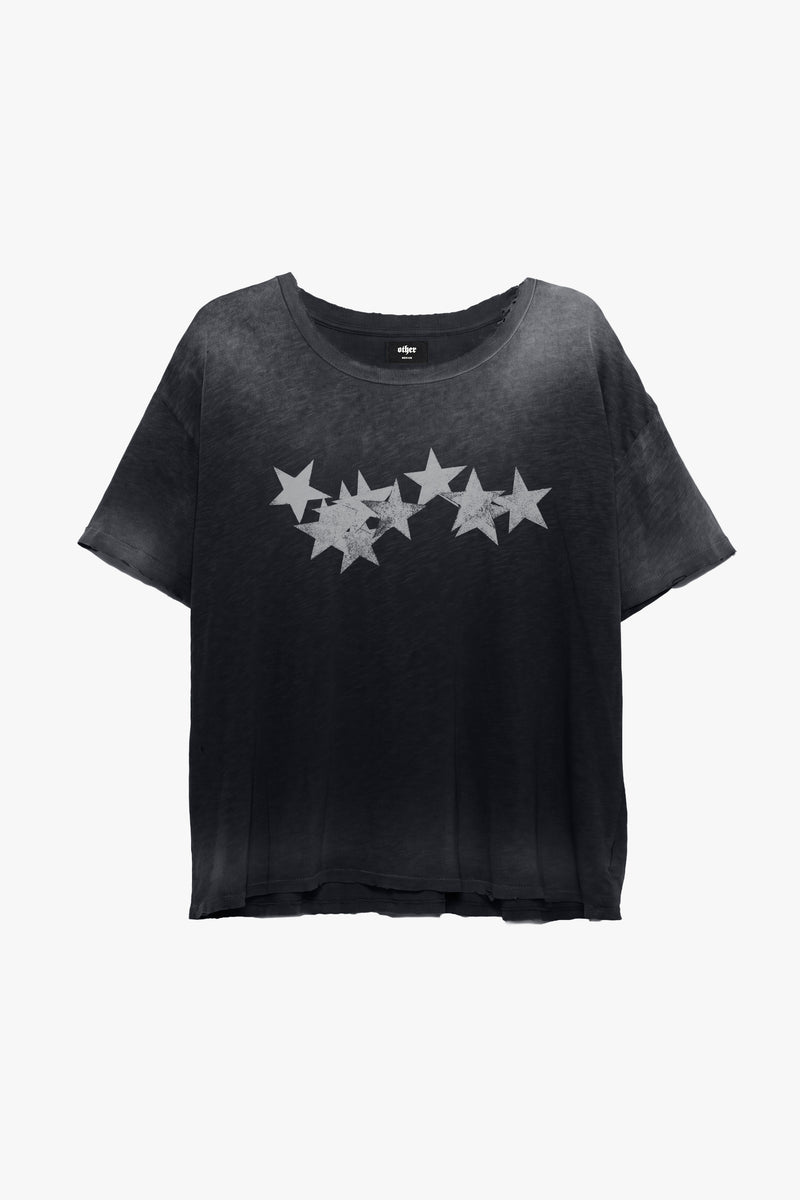 Stars Decay T Shirt - Black Ink