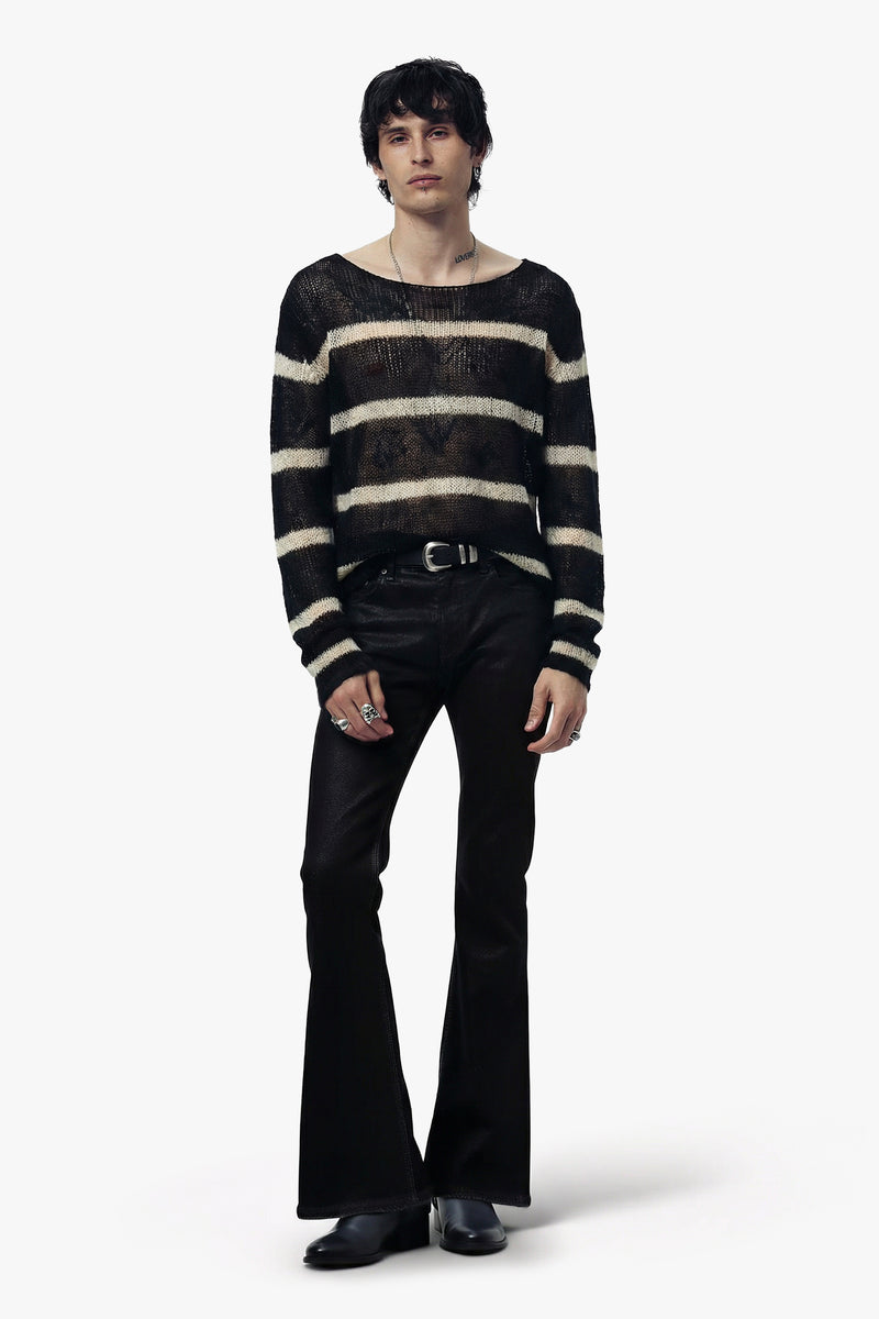 BAND STRIPE NAVARRO JUMPER - BLACK & BONE