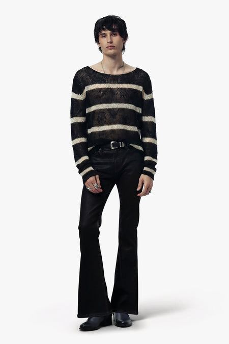 BAND STRIPE NAVARRO JUMPER - BLACK & BONE
