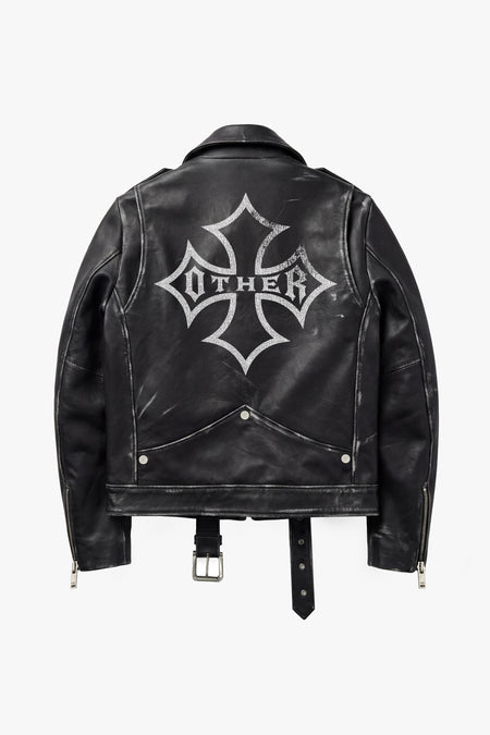 The Icon 315 Leather Biker Jacket - Black Erase