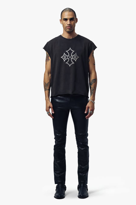 Icon Vintage Issue Raw Edge T-Shirt - Worn Black