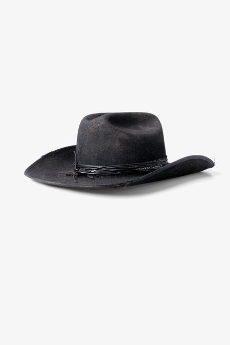 OUTLAW COWBOY HAT | HEAVY RELIC BLACK