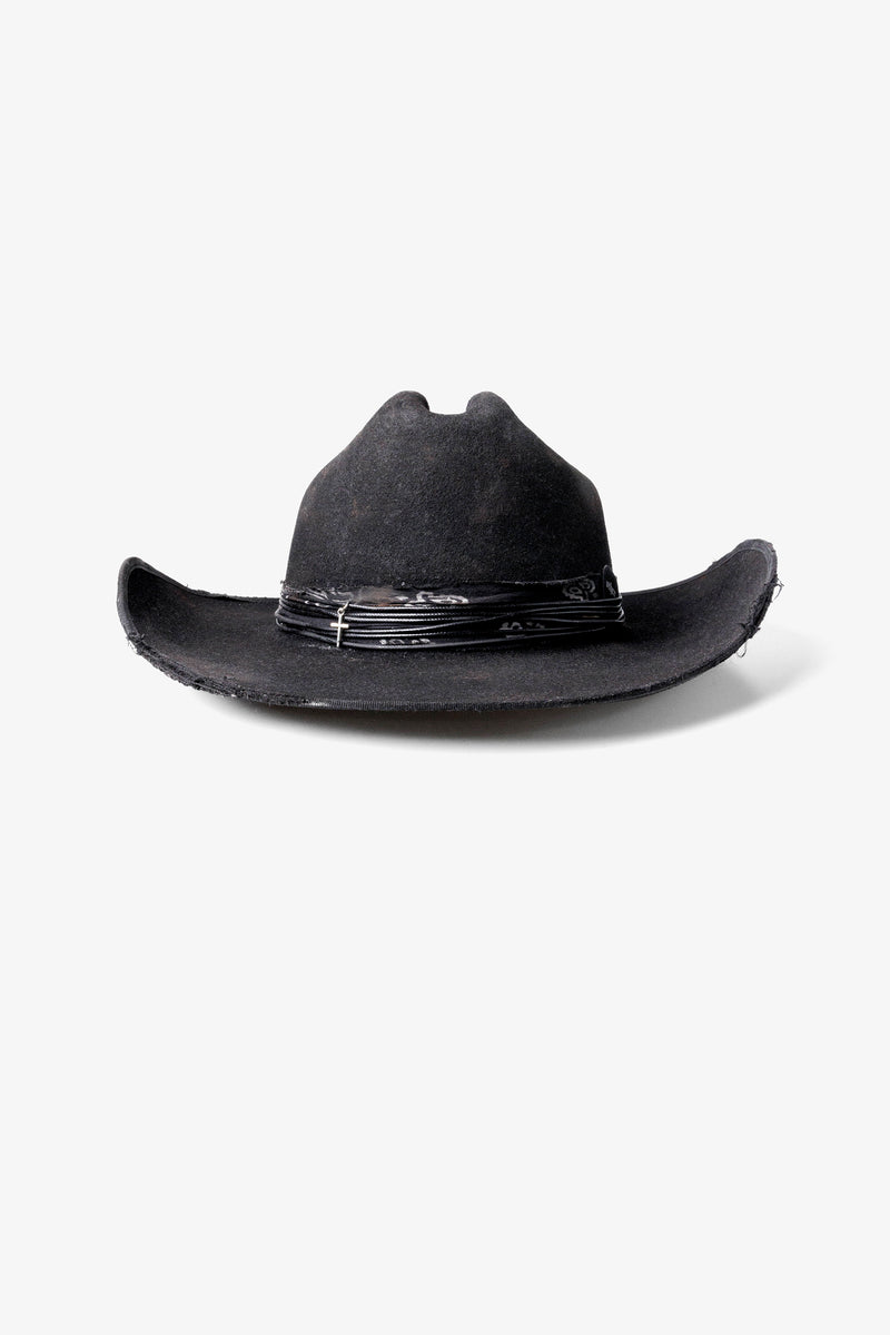OUTLAW COWBOY HAT | HEAVY RELIC BLACK