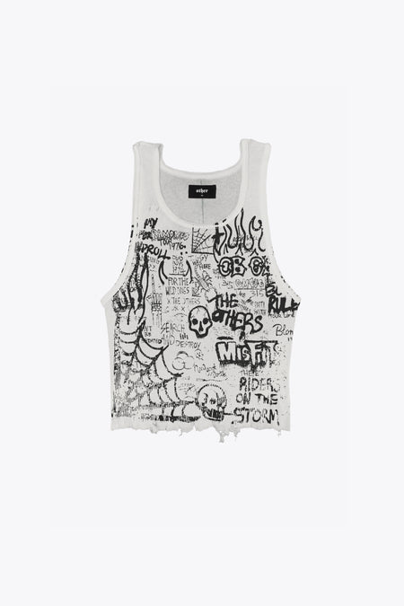 Graffiti Distressed Beater