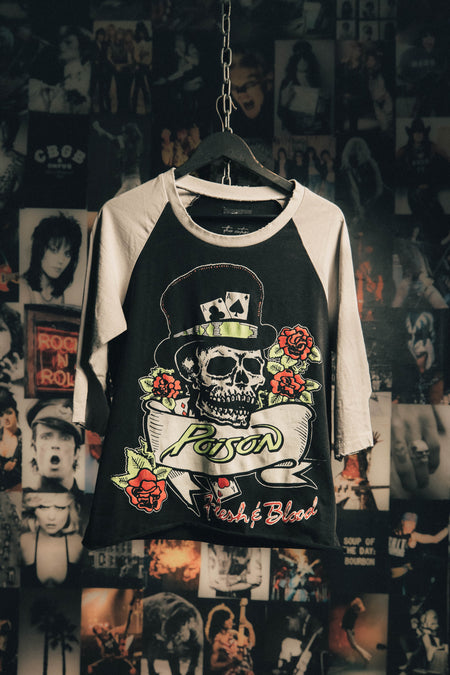 POISON FLESH & BLOOD VINTAGE BASEBALL TEE