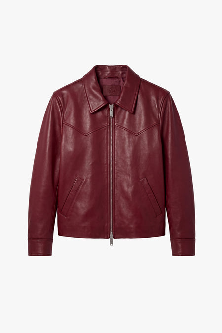 Western Leather Jacket - Oxblood
