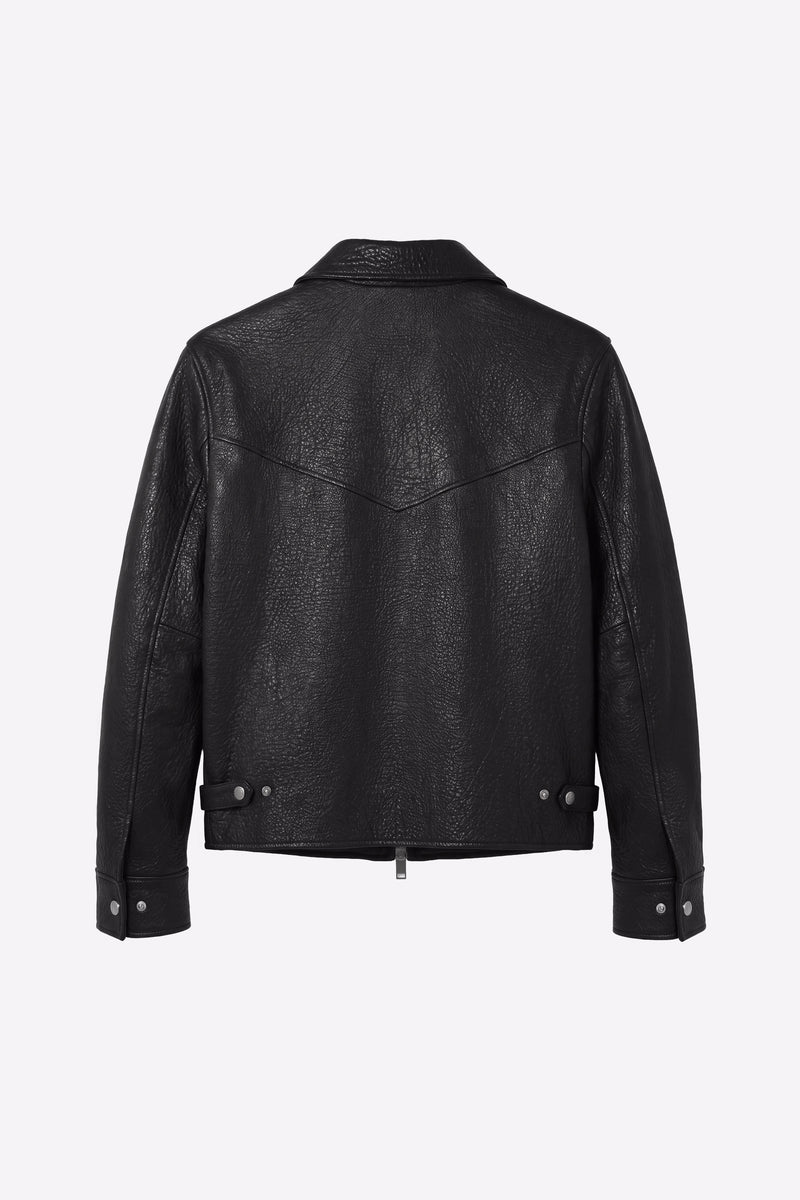 Western Leather Jacket - Black