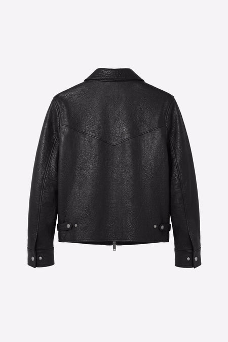 Western Leather Jacket - Black