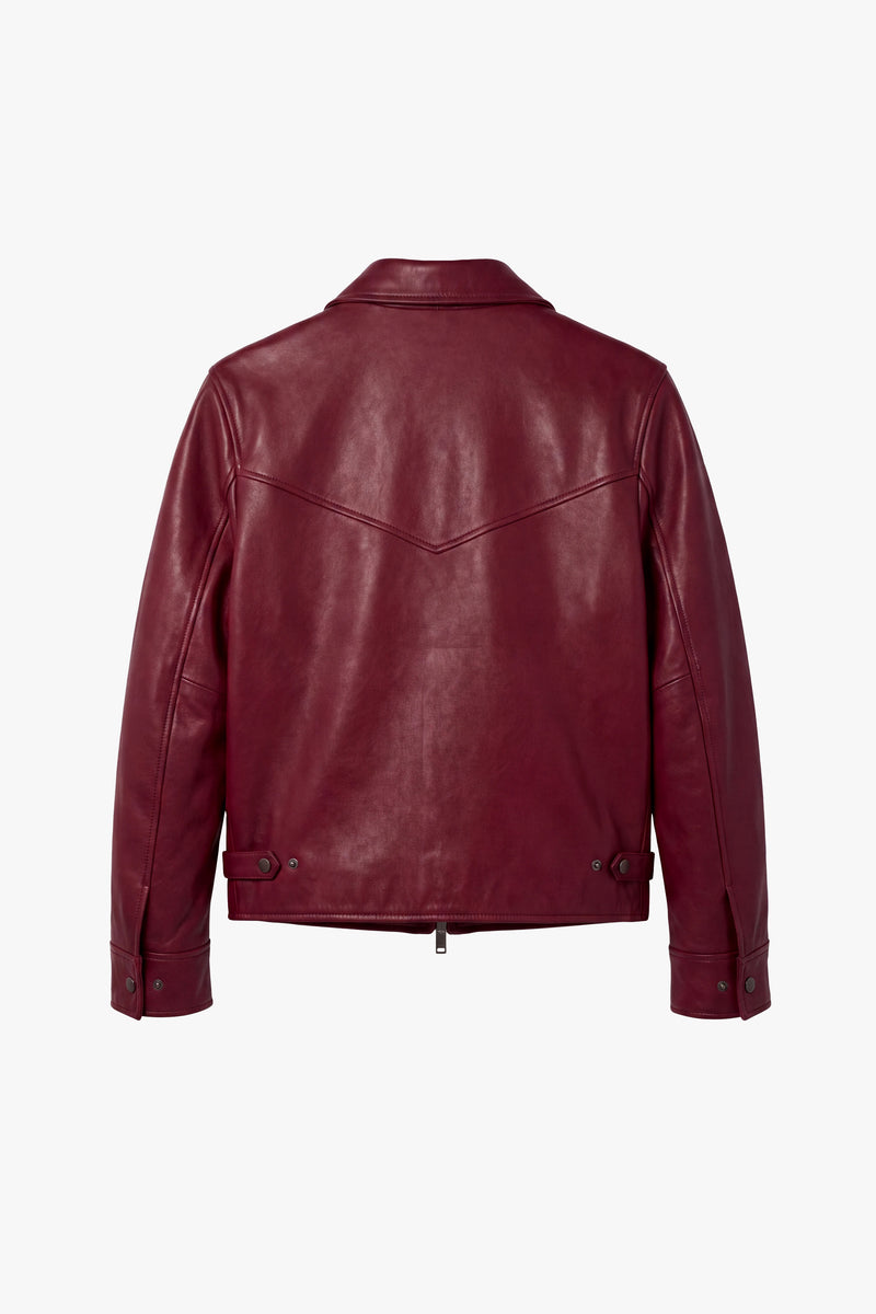 Western Leather Jacket - Oxblood