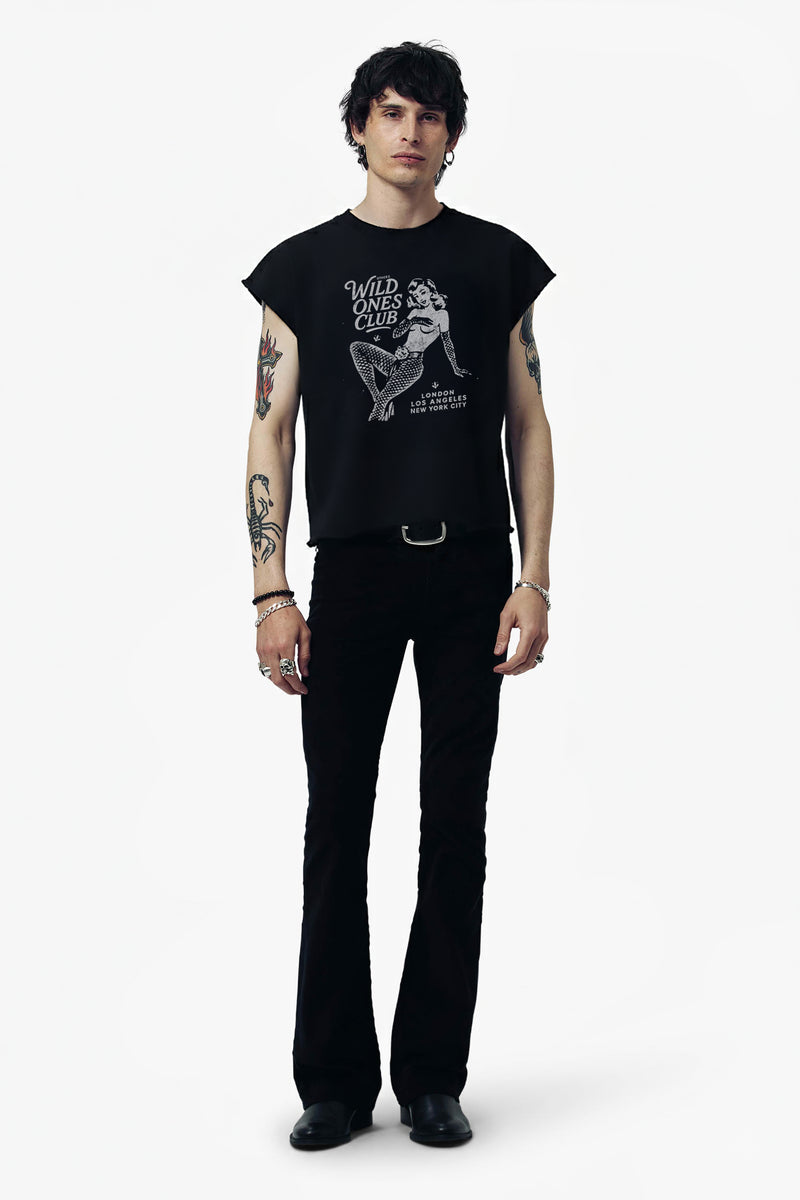 WILD ONES CLUB ROCKER TEE - BLACK
