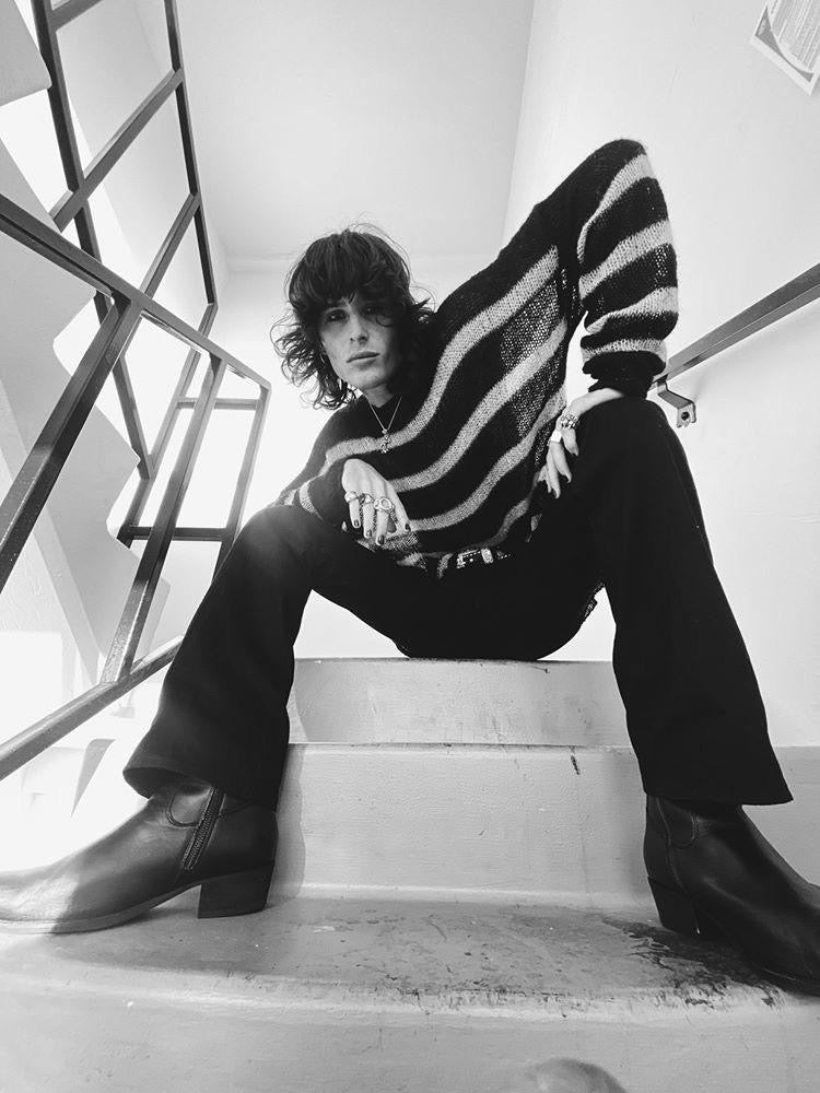 OVERSIZED BAND STRIPE NAVARRO JUMPER - BLACK & BONE