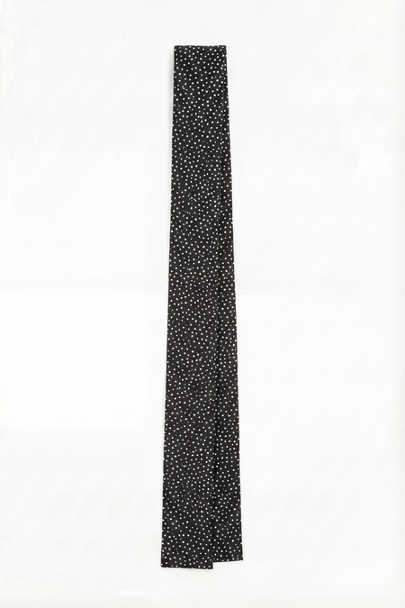Scattered Dots chiffon Scarf - Black