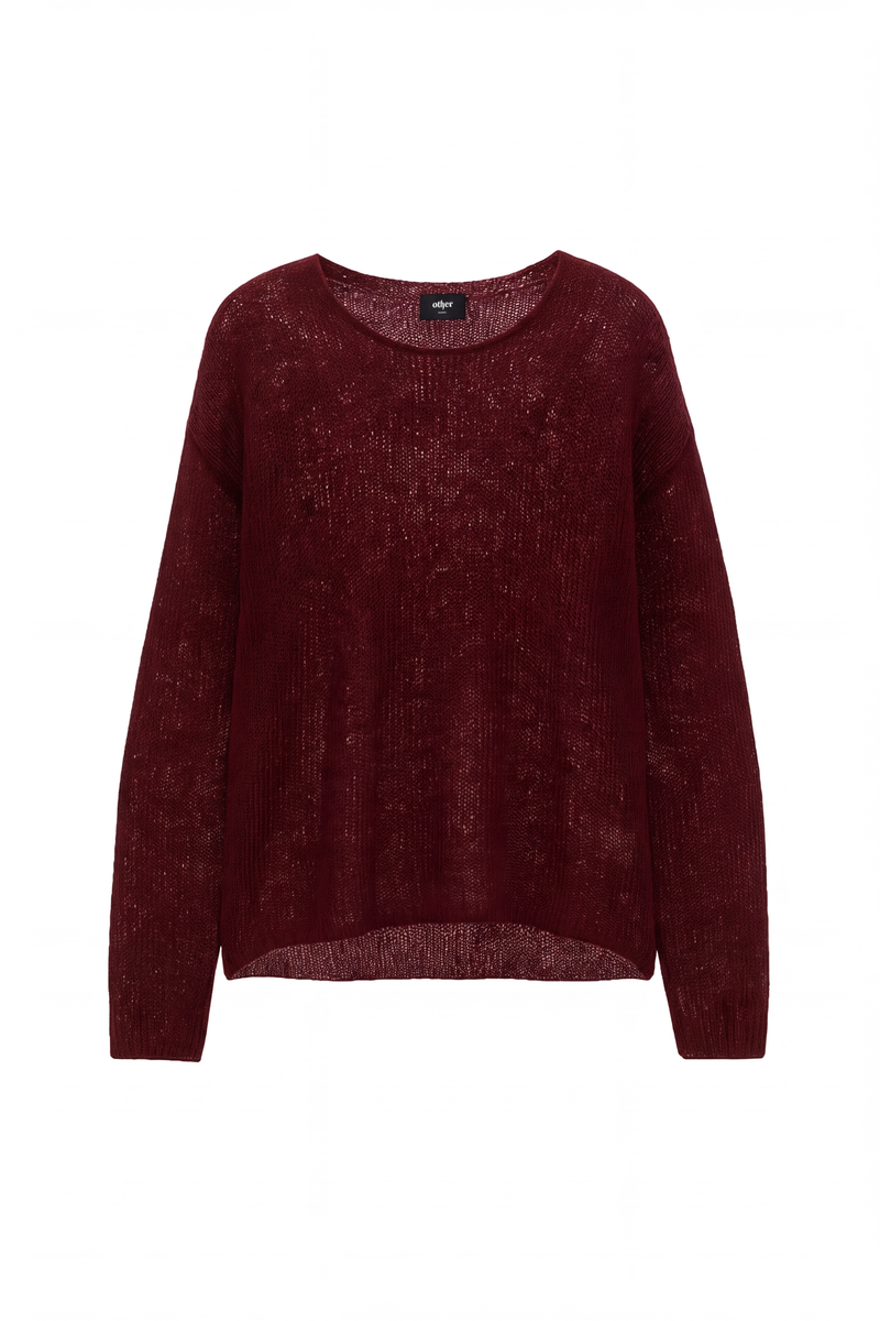 Oversized Mohair Navarro Jumper -  Oxblood