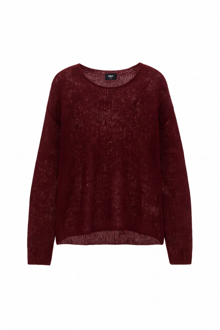 Oversized Mohair Navarro Jumper -  Oxblood