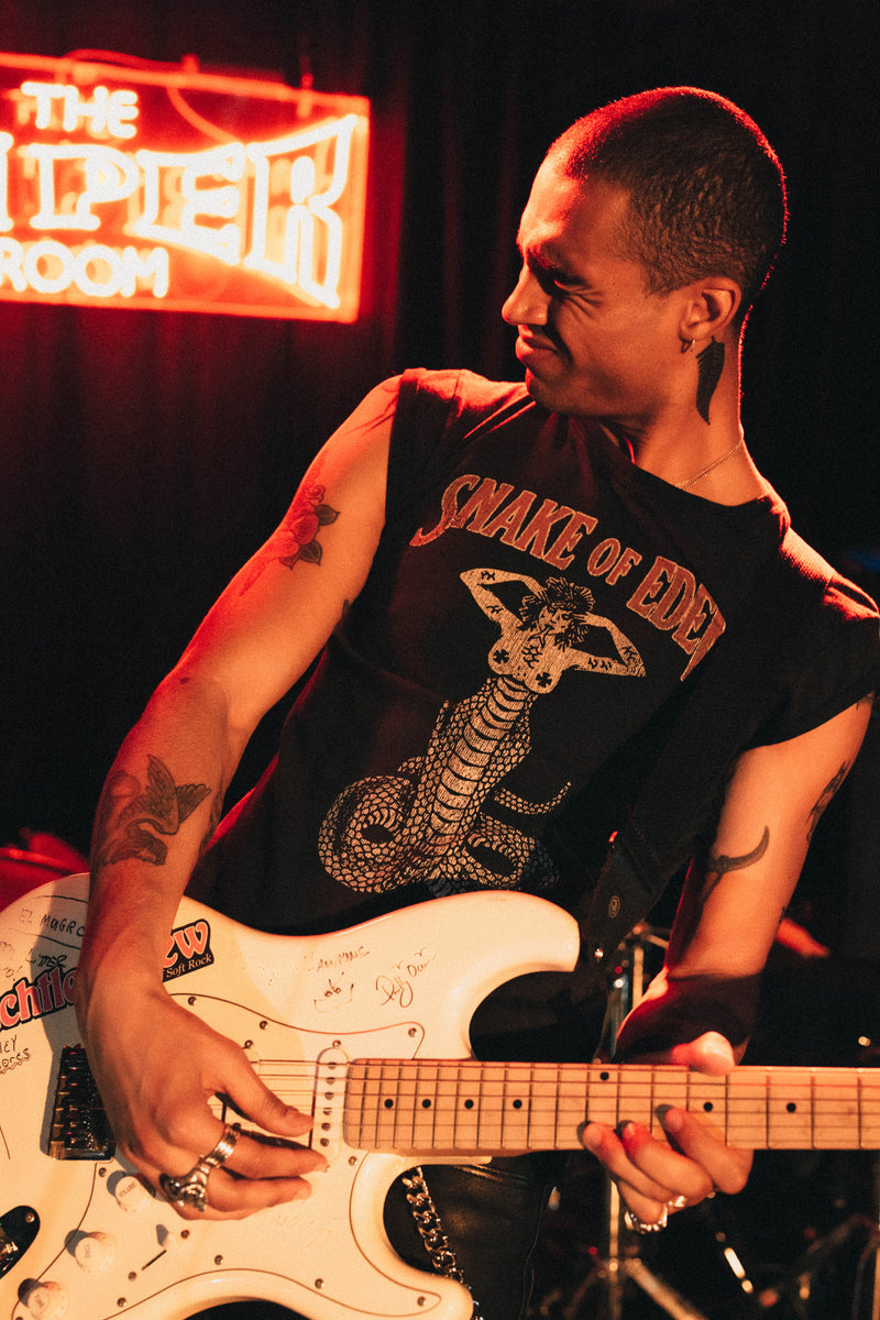 Snake of Eden Rocker Tee | Vintage Black