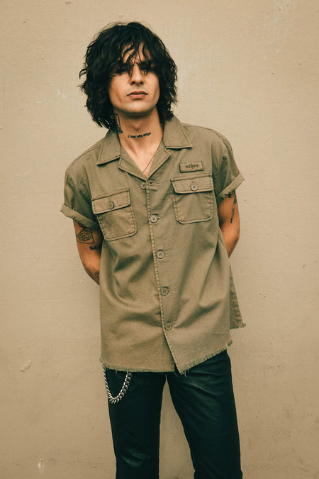 S/S Military Shirt | Military Green