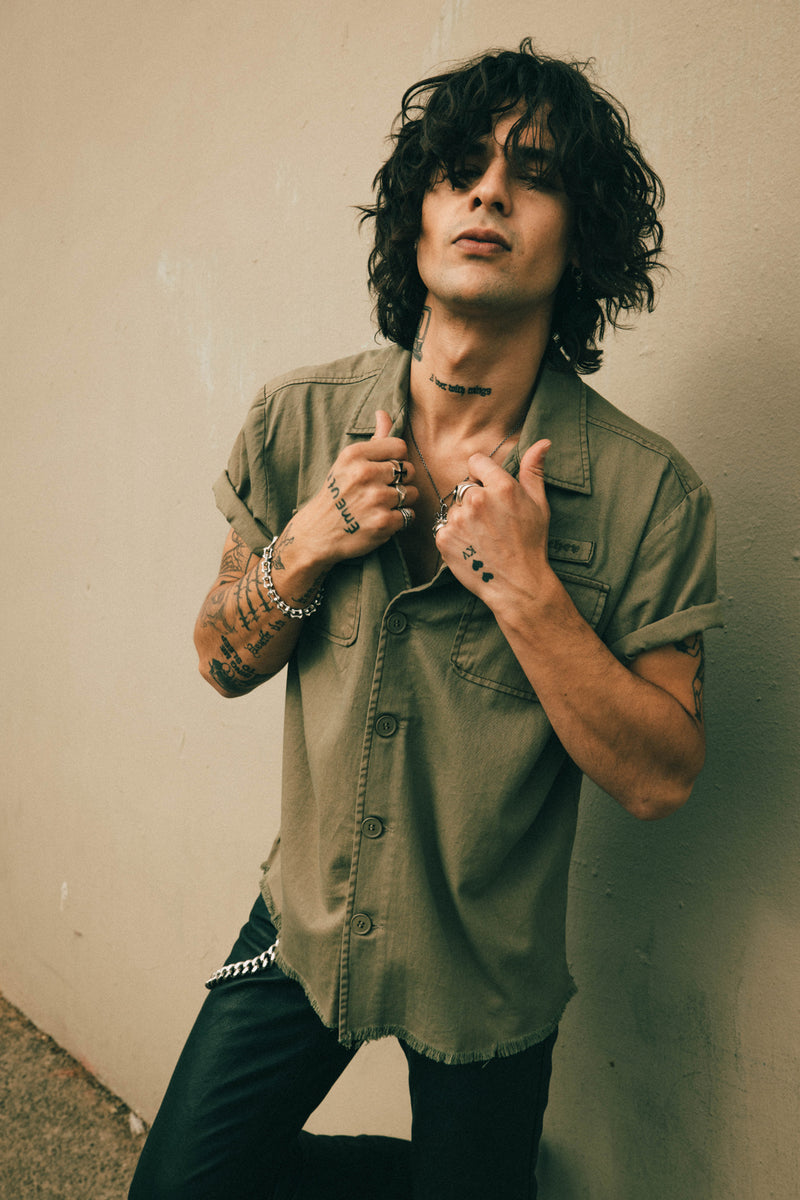S/S Military Shirt | Military Green