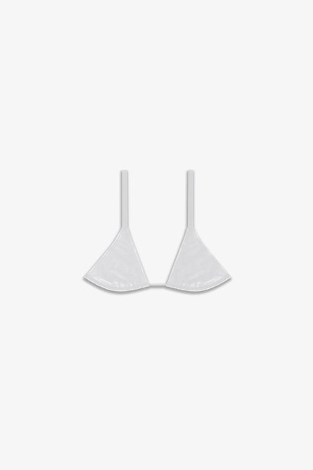 Leather Bra | Silver