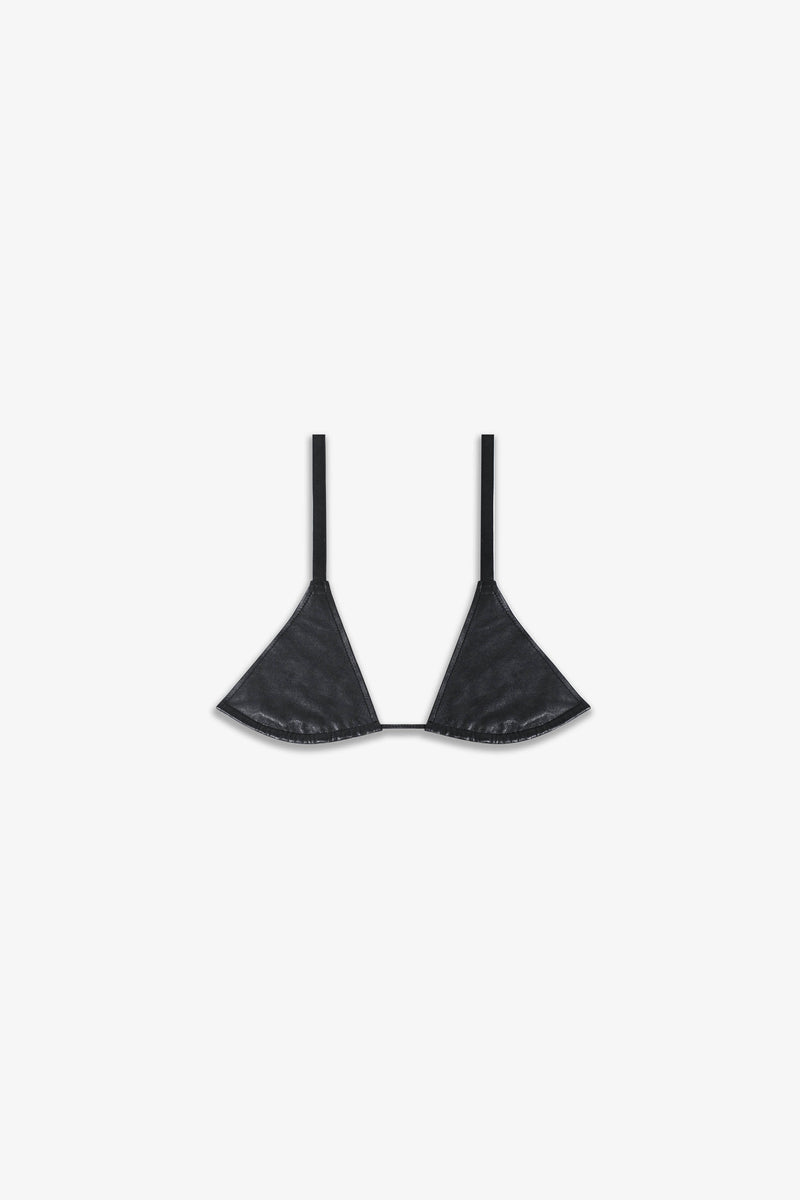 Leather Bra | Black