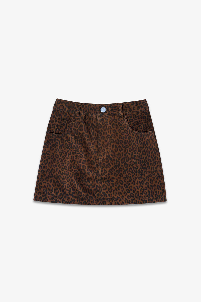 The Ultra Mini Skirt | Leopard Suede