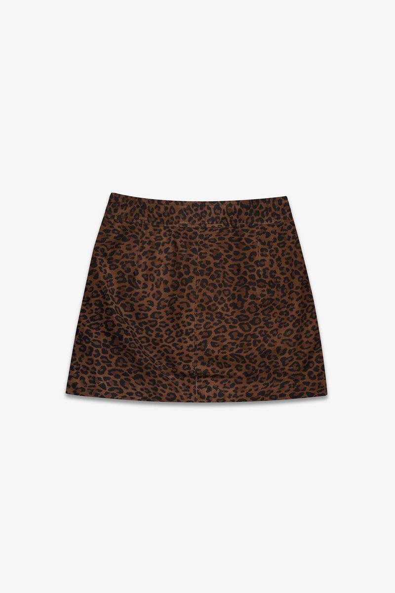 The Ultra Mini Skirt | Leopard Suede