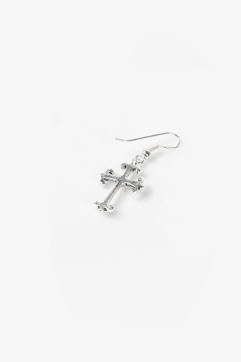 .925 Ornate Cross Earring