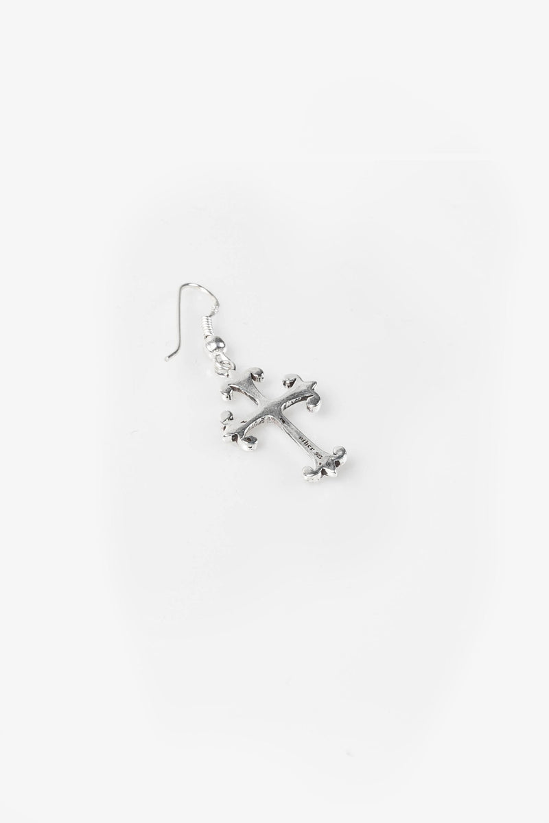 .925 Ornate Cross Earring