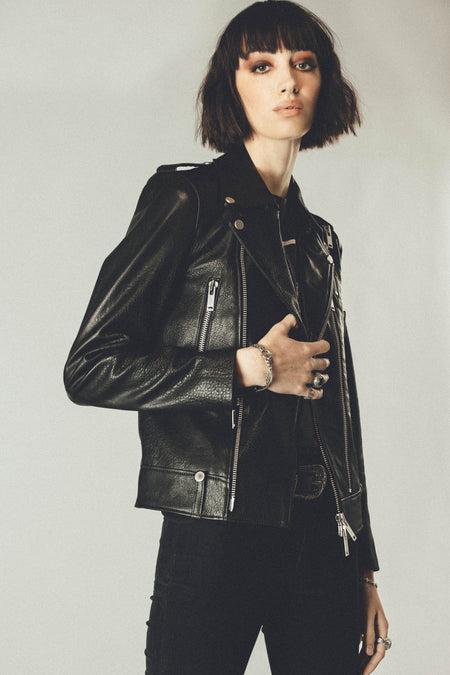 Rebel Biker Jacket | Vintage Black