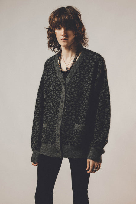 Grey Cheetah Cardigan