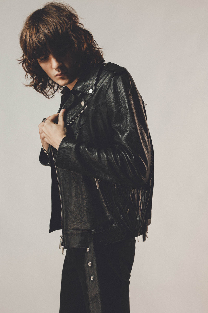 OUTLAW BIKER JACKET | BLACK LEATHER & OTHER