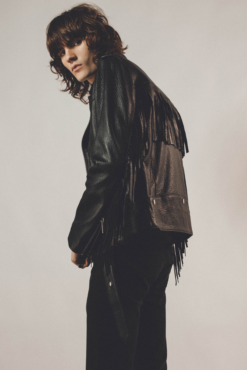 OUTLAW BIKER JACKET | BLACK LEATHER & OTHER