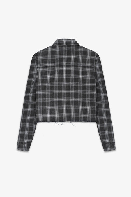 Cropped Flannel Shirt