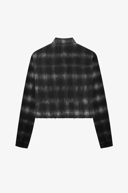 Cropped Flannel Shirt