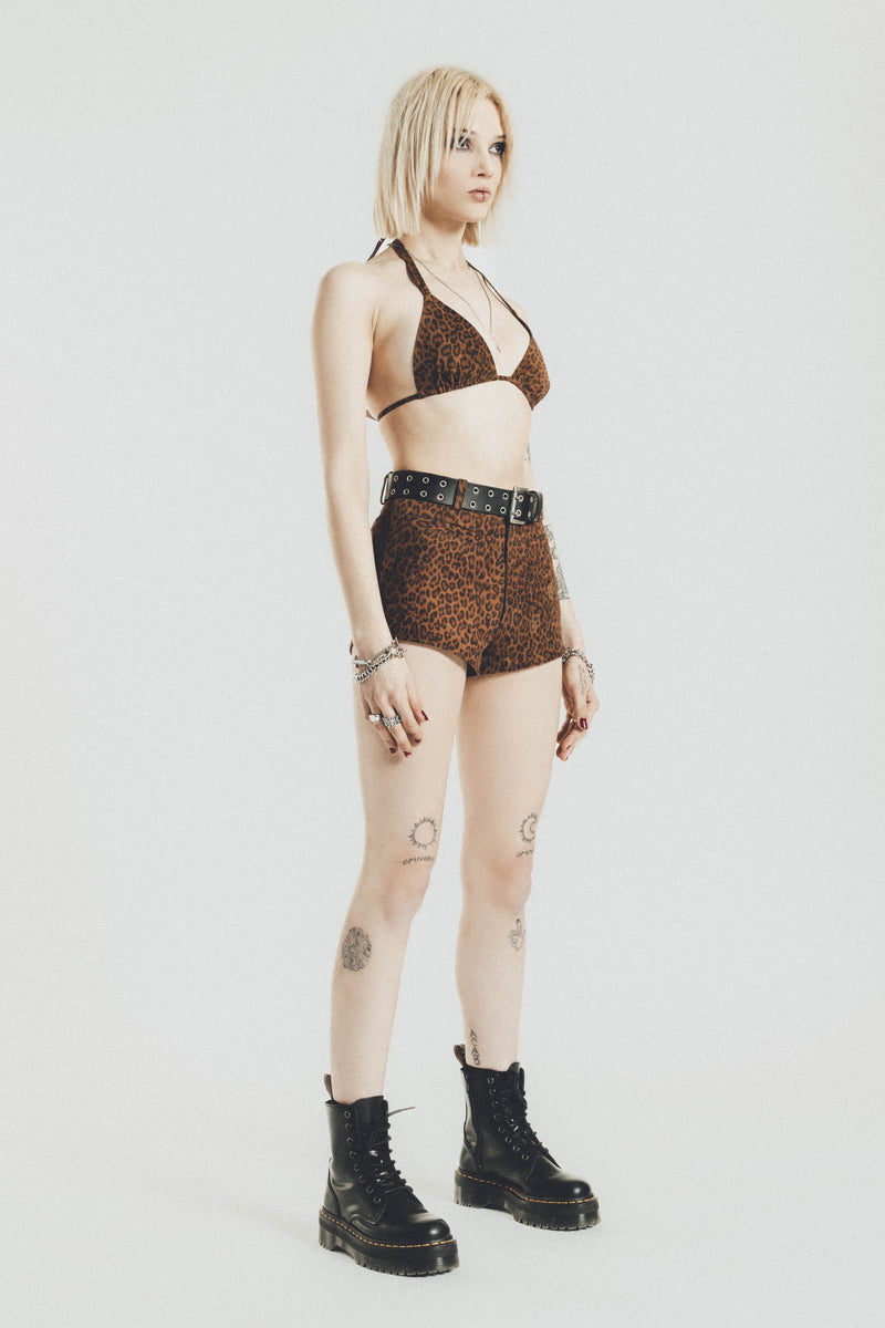 Suede Short Shorts