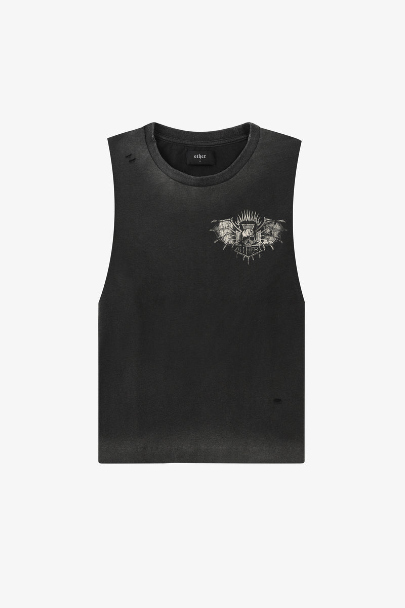 Death Skull Mono Vintage Tank