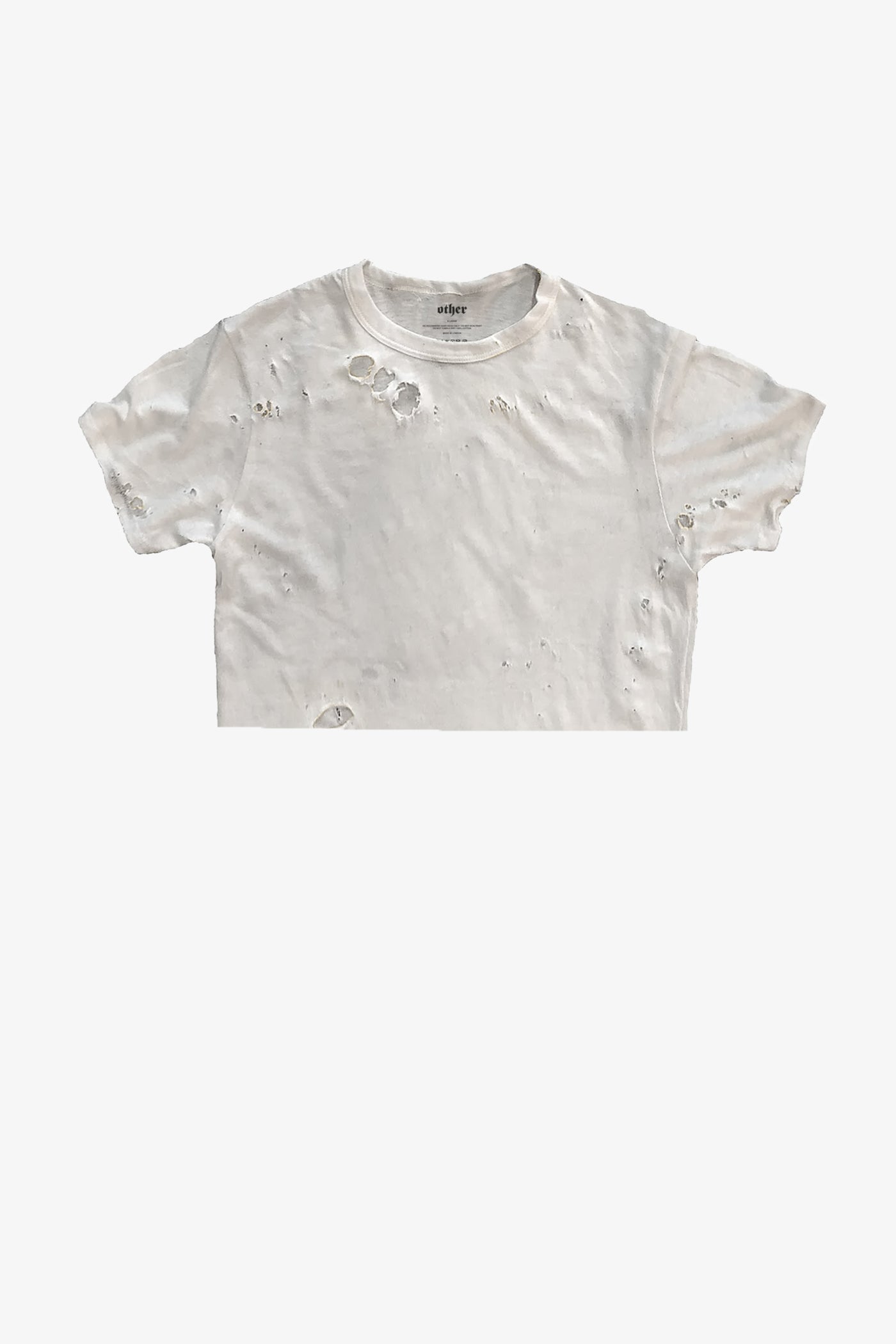 Cropped Thrasher Tee - Olympic White / M/10, image size:1400x2100