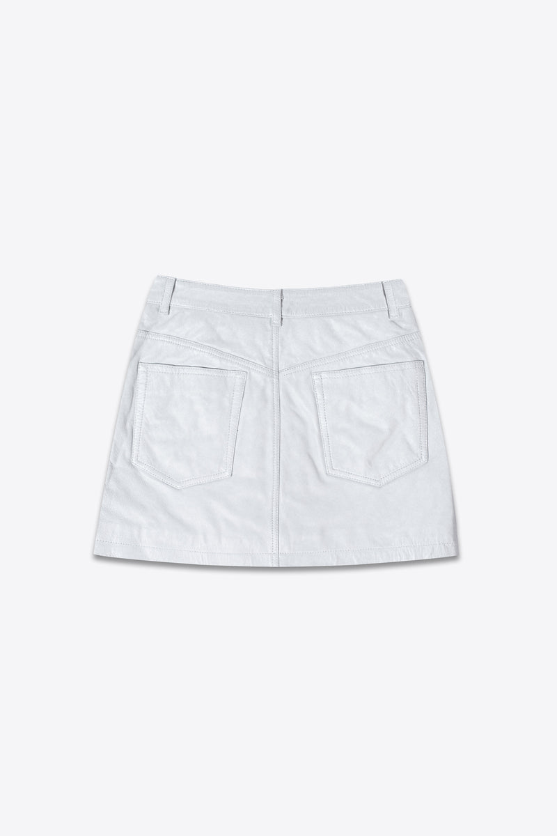 The Ultra Mini Skirt | Pearl Leather