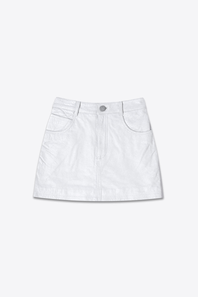 The Ultra Mini Skirt | Pearl Leather