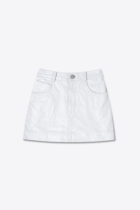 The Ultra Mini Skirt | Silver Leather