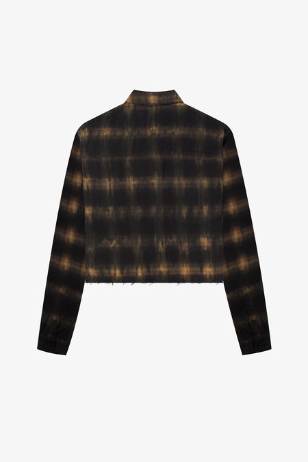 Cropped Flannel Shirt