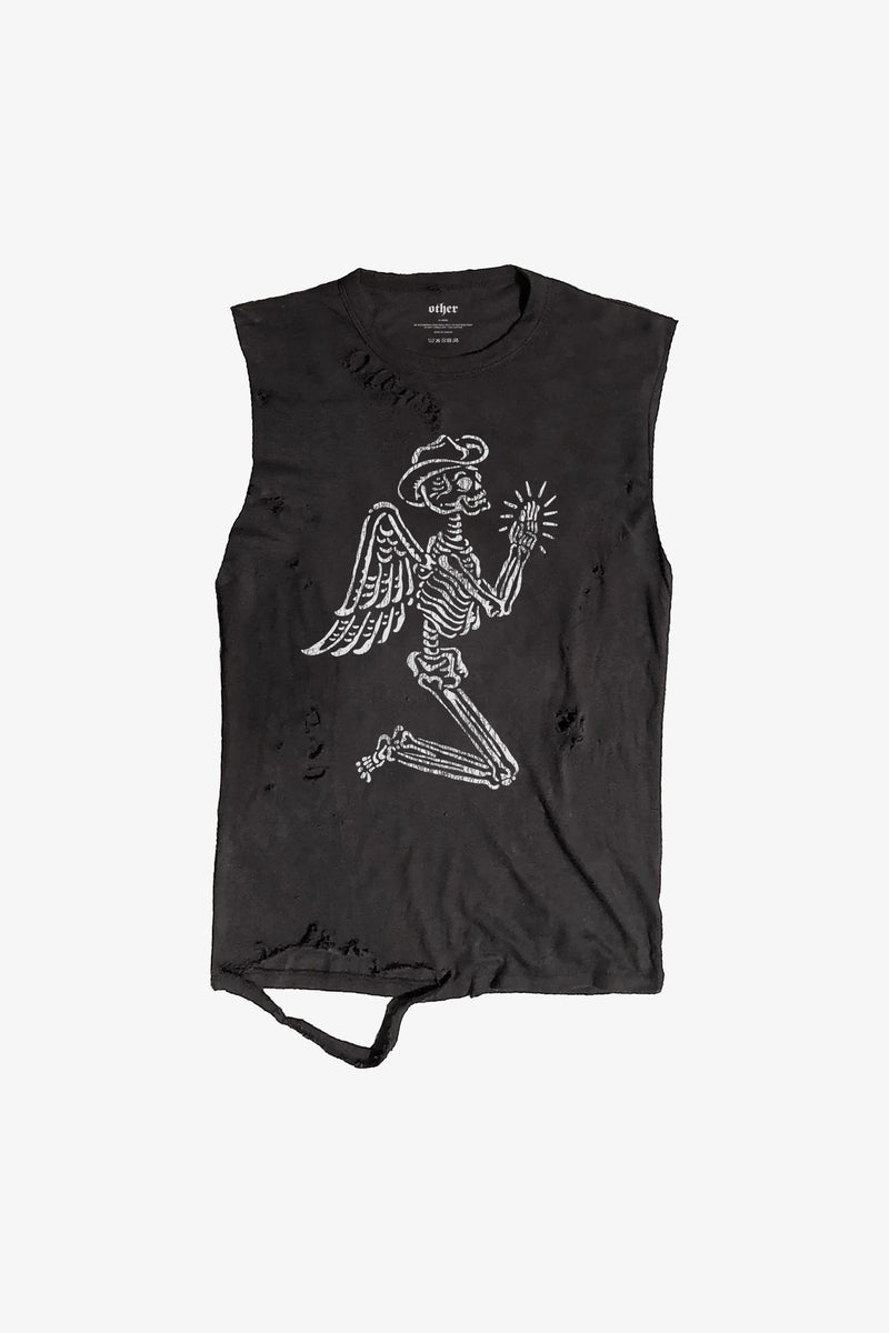 Skeleton Cowboy Thrasher Tank