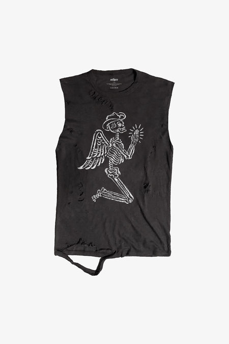 Skeleton Cowboy Thrasher Tank