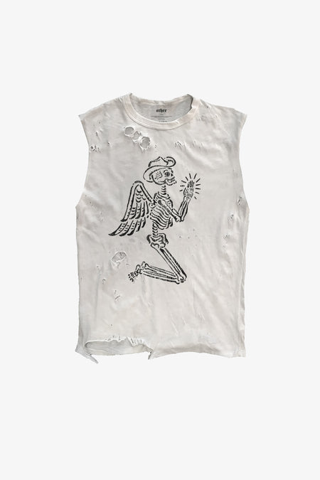 Skeleton Cowboy Thrasher Tank